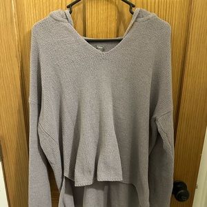 Aerie Chenille Purple Hooded Pullover